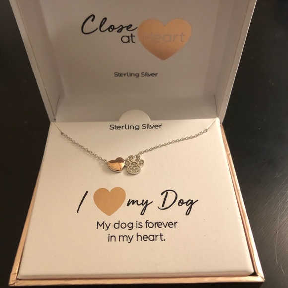 Sterling Silver Necklace - I Love My Dog - Picture 2 of 3